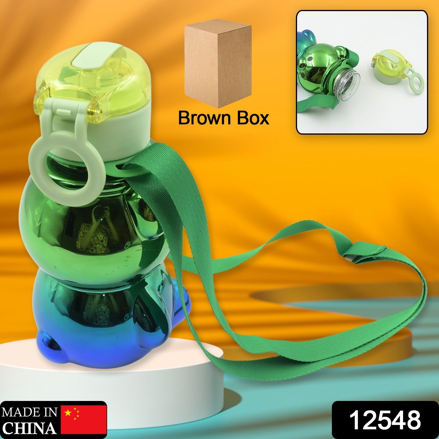 12548  Cute Plastic Water Bottle Straw Bottle With With Adjustable Shoulder Strap And Stickers Portable Drinking Cup Water Bottle For Kids 12548  Cute Plastic Water Bottle Straw Bottle With With Adjustable Shoulder Strap And Stickers Portable Drinking Cup Water Bottle For Kids